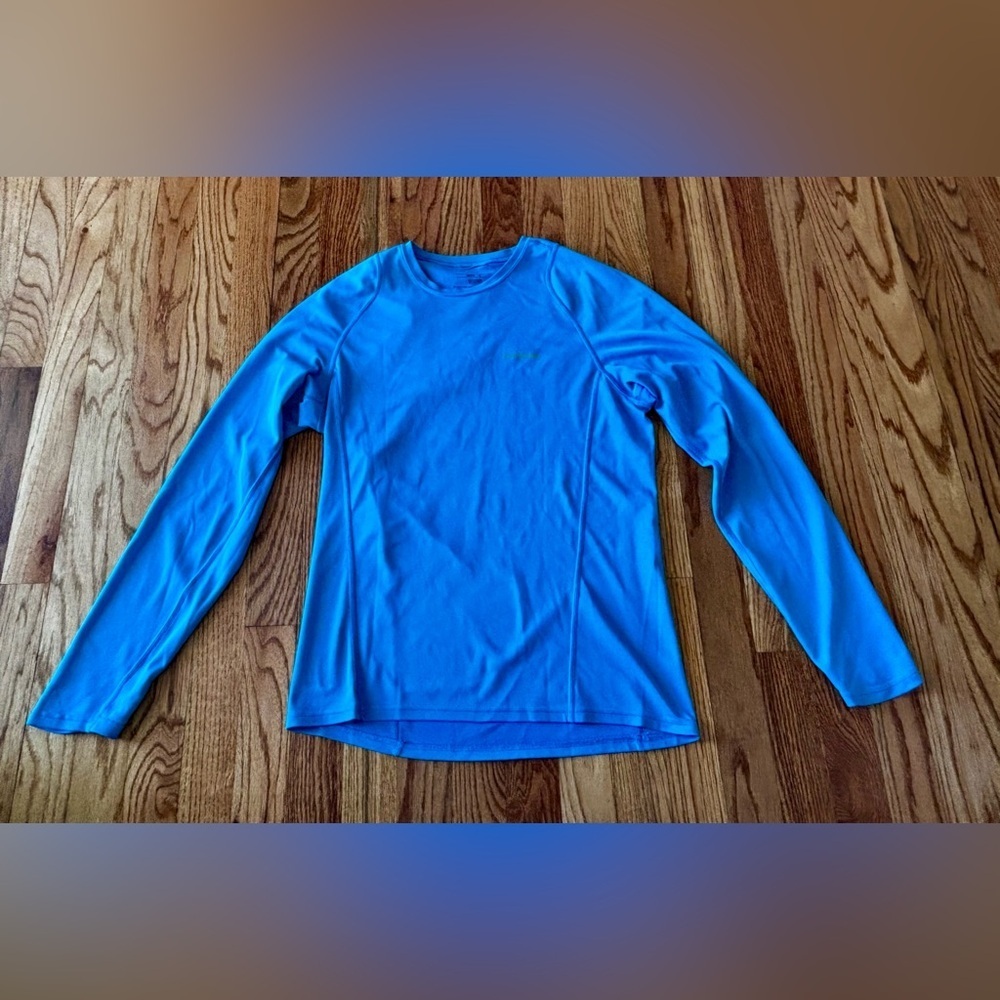 Patagonia Men's Long Sleeve Crew Neck Shirt - Bright Blue - Small